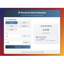  Electrical Unit Converter